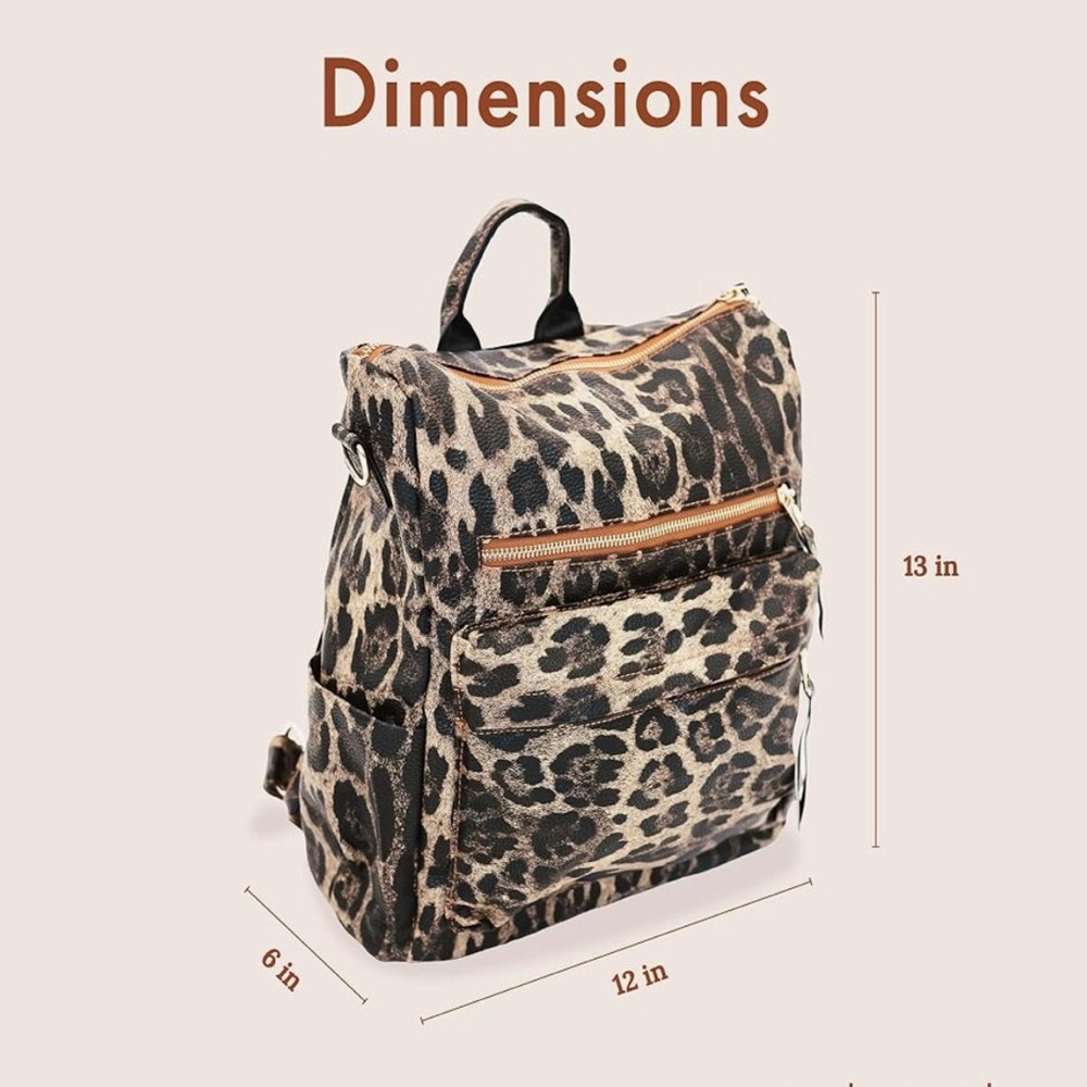 Leopard Print Backpack - Picture 4 of 4